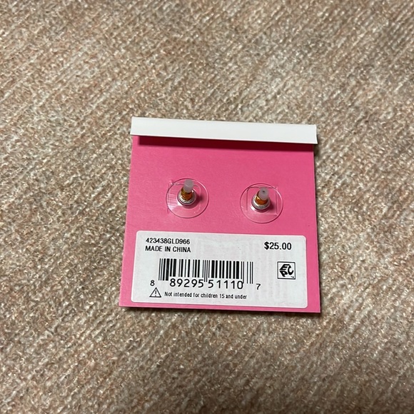 New! Betsey Johnson Smile Stud Earrings New - Picture 4 of 5